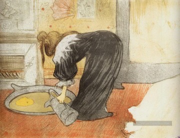  1896 Tableau - femme avec une baignoire 1896 Toulouse Lautrec Henri de